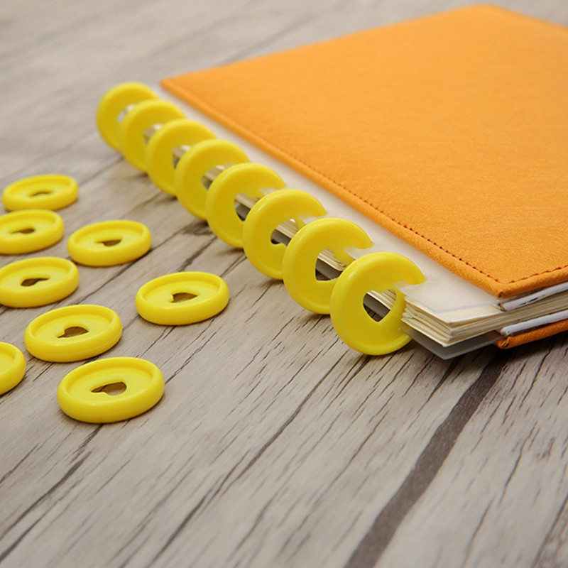 30 kom. Čvrsti prstenovi za vezivanje u obliku srca za bilježnice, 24 mm Diy Happy planer disk, rastresiti listići za vezivanje s gljivama za spomenare A20-S1