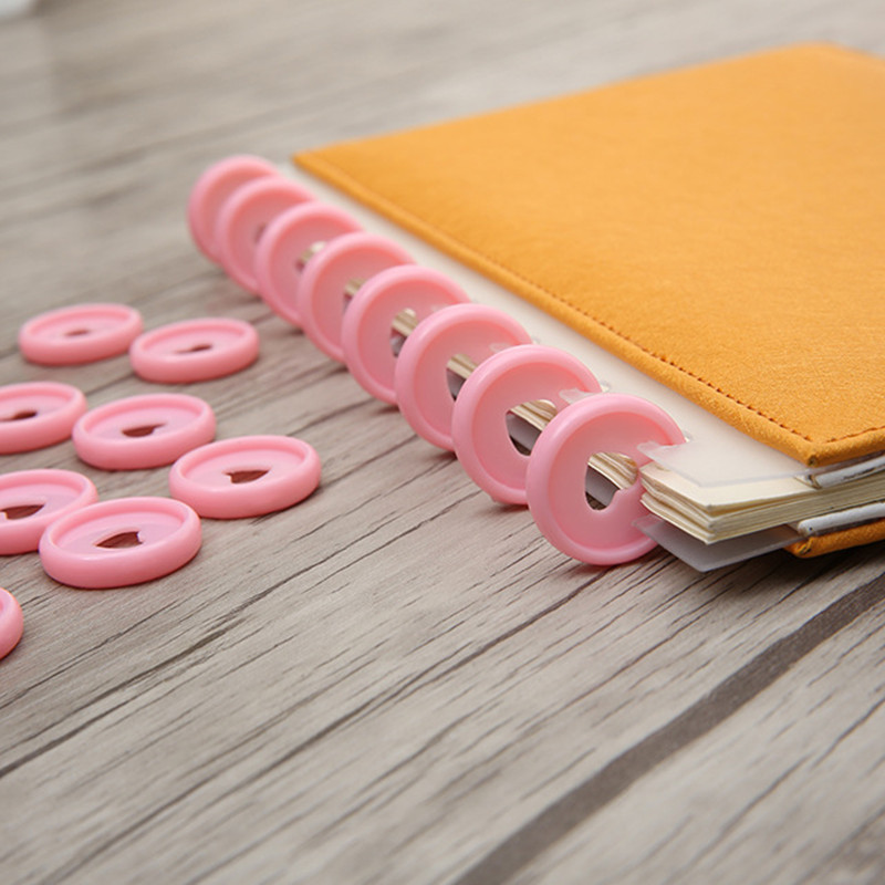 30 kom. Čvrsti prstenovi za vezivanje u obliku srca za bilježnice, 24 mm Diy Happy planer disk, rastresiti listići za vezivanje s gljivama za spomenare A20-S1