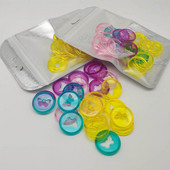24Pcs/Lot Plastični prstenovi za uvezivanje 28MM Leptir labava kopča Prozirna kopča Rupa u obliku gljive Disk za uvez u bilježnicu