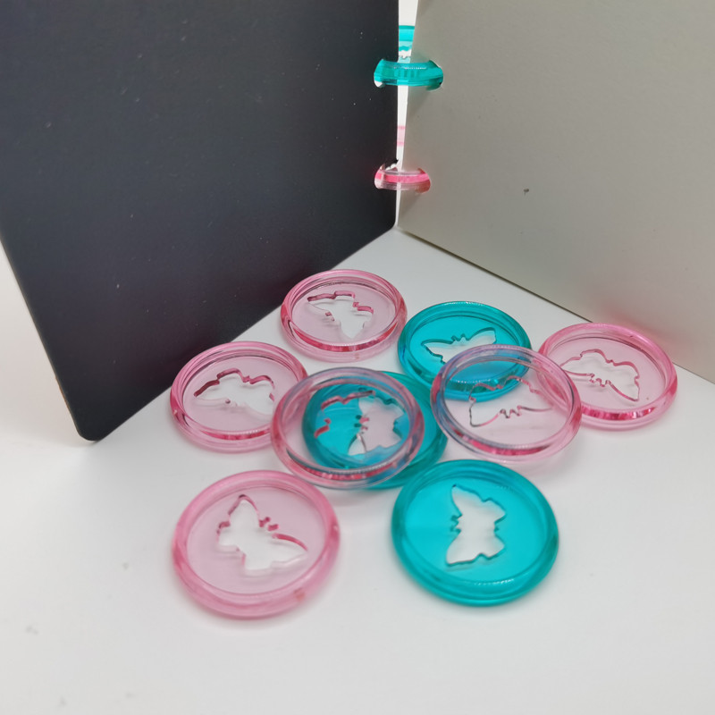 24Pcs/Lot Plastični prstenovi za uvezivanje 28MM Leptir labava kopča Prozirna kopča Rupa u obliku gljive Disk za uvez u bilježnicu