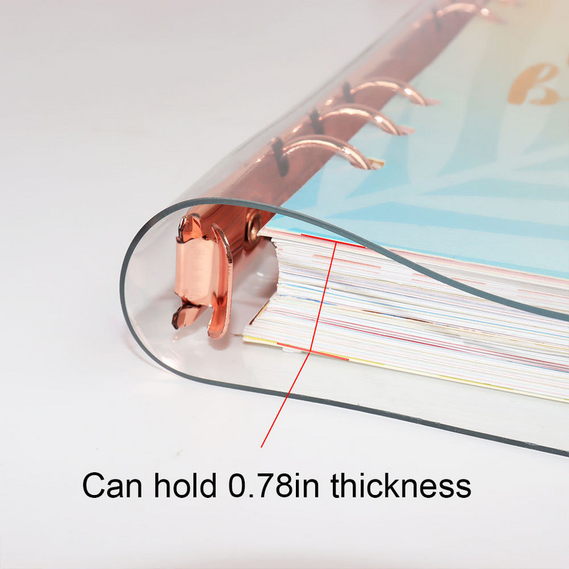 A5/A6 Rose Gold Fém spirális irattartó csíptető laza levelű irattartók Jegyzetfüzet irattartó mappa karikakapcsok Album Scrapbook kötőgyűrűk