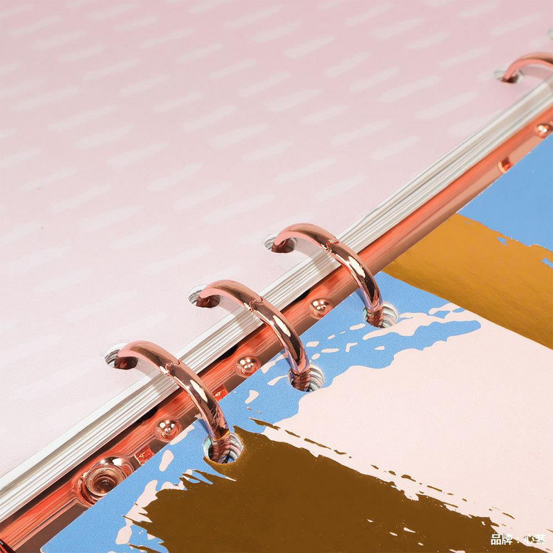 A5/A6 Rose Gold Fém spirális irattartó csíptető laza levelű irattartók Jegyzetfüzet irattartó mappa karikakapcsok Album Scrapbook kötőgyűrűk