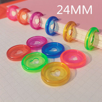 Plastični prstenovi za uvezivanje 30PCS24MM rupa u obliku gljive ljubavni gumb za uvezivanje slobodnih listova DIY gumb za uvezivanje prstenova za knjige sa slobodnim uvezima