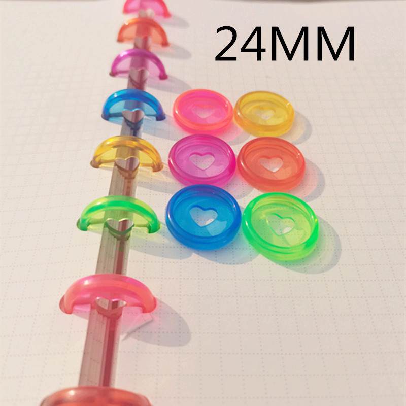 Plastični prstenovi za uvezivanje 30PCS24MM rupa u obliku gljive ljubavni gumb za uvezivanje slobodnih listova DIY gumb za uvezivanje prstenova za knjige sa slobodnim uvezima