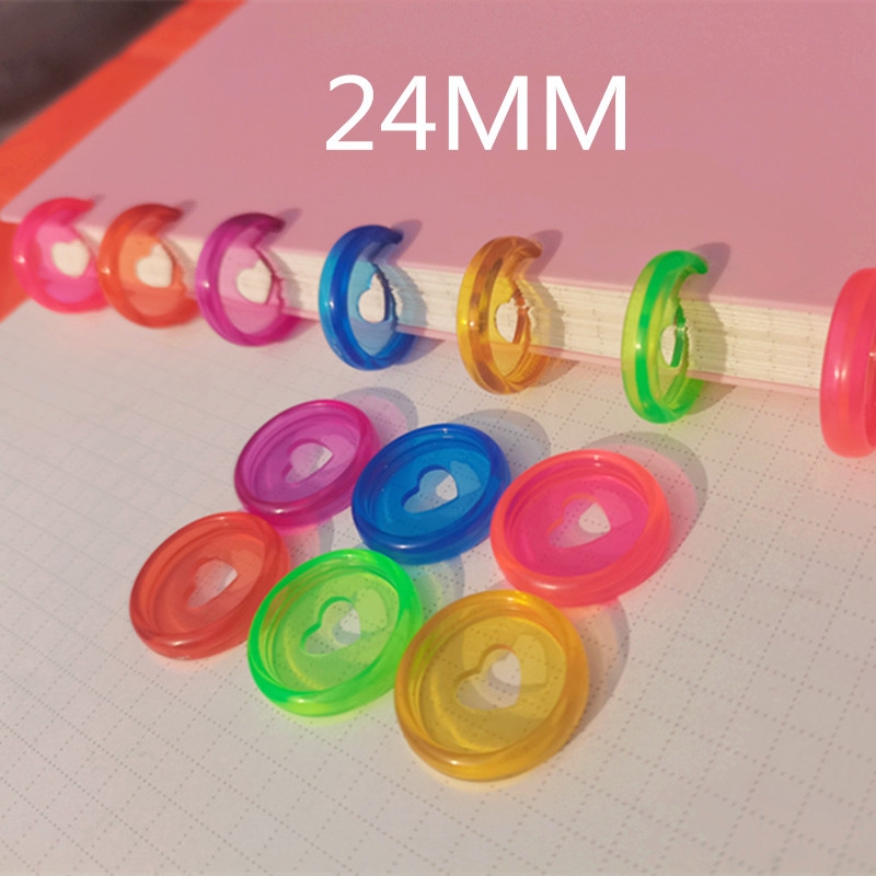Plastični prstenovi za uvezivanje 30PCS24MM rupa u obliku gljive ljubavni gumb za uvezivanje slobodnih listova DIY gumb za uvezivanje prstenova za knjige sa slobodnim uvezima