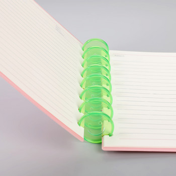 11 τεμ. Πλαστικό 35mm Αξεσουάρ σημειωματάριου βιβλιοδεσίας μανιταριών Δίσκοι βιβλιοδεσίας με χαλαρά φύλλα Πλαστικός δακτύλιος δίσκος βιβλιοδεσίας δαχτυλίδια