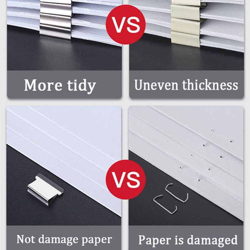 Daugkartinio naudojimo metalinis spaudžiamasis segtukas, segtukų nuėmiklis Popieriaus tvirtinimas Tvarkymo segiklis Stumiamasis spaustukas Popierius įrišimo failas Biuro stacionarus