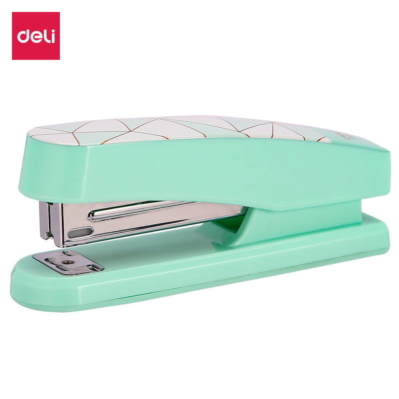 DELI Fashion Office Stapler Nr.12 Pusjuostelinis segiklis 24/6 ir 26/6 sklandžiai susegiamas raštinės reikmenų kabės E0402F