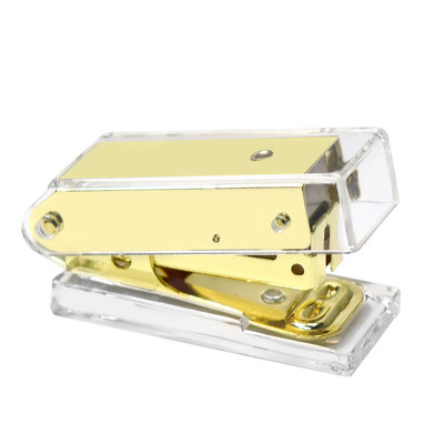 Μίνι διαφανές χρυσό συρραπτικό γραφείου για το σπίτι Σχολικό δέσιμο προμήθειες Kawaii Μικρό συρραπτικό Εξαιρετικό φορητό συρραπτικό χαρτικά