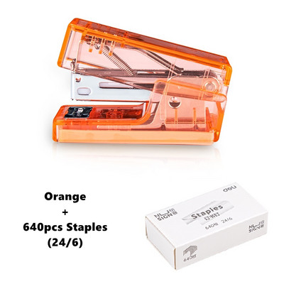 Prozirna klamerica i 640 komada 24/6 klamerica set mini veličine Ugovorni vezivo u boji Uredski alati za uvez Školski pribor A6777