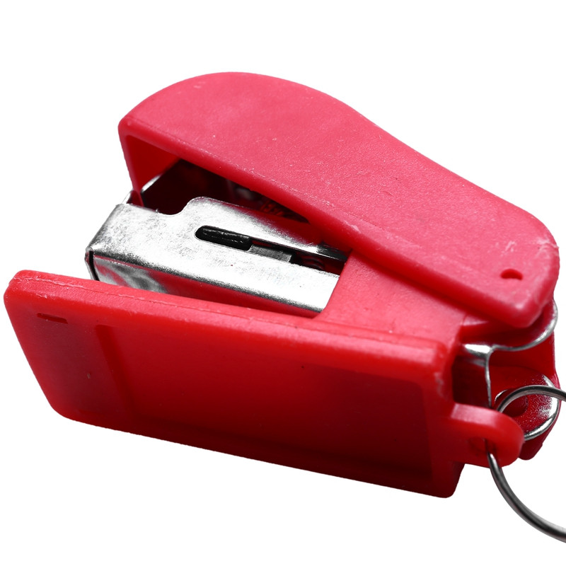 1 бр. Мини телбод Пластмасов комплект канцеларски материали Kawaii телбод Хартия Офис аксесоари Сладък многоцветен телбод