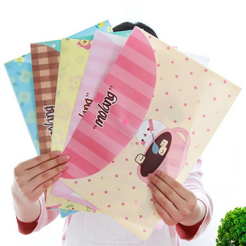 A4 Издръжлива папка Snap Floral File Bag Хартиен документ Хартиен органайзер Чанта за съхранение Офис Училищни пособия Детски канцеларски материали подарък