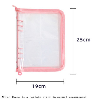 EZONE A5 Zipper Binder Loose Leaf Organizer Блестящ PVC калъф Korean Idol Album Storage Органайзер за снимки Канцеларски материали Ученически пособия