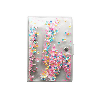 A6 A5 Binder Biudžetinis PVC Shell Gypsophila blizgučiai Užrašų knygelės viršelis Dienotvarkė Planner Bullet School Kanceliarinės prekės 1vnt