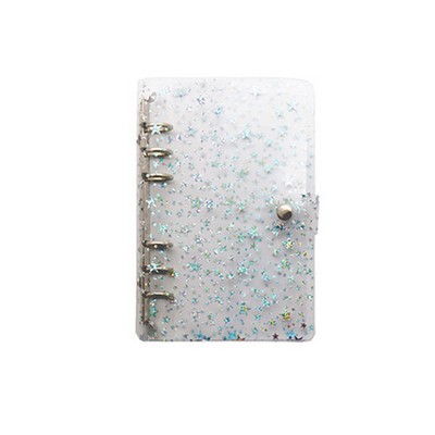 A6 A5 Binder Biudžetinis PVC Shell Gypsophila blizgučiai Užrašų knygelės viršelis Dienotvarkė Planner Bullet School Kanceliarinės prekės 1vnt