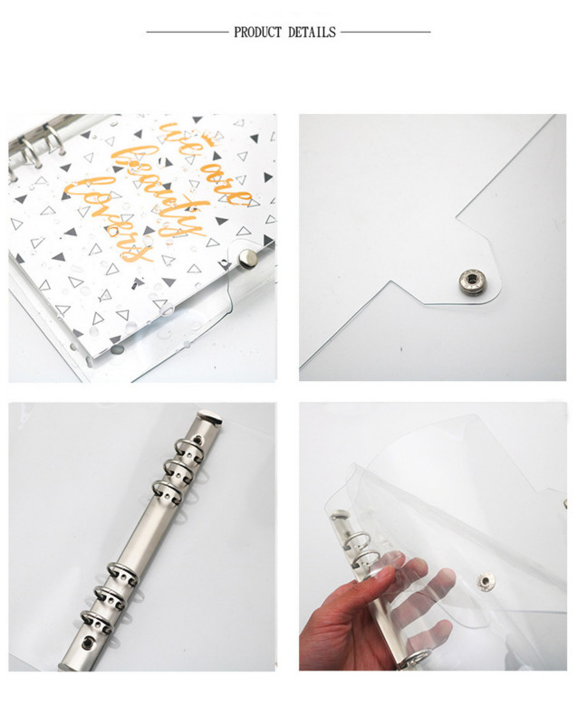 A6 A5 Binder Biudžetinis PVC Shell Gypsophila blizgučiai Užrašų knygelės viršelis Dienotvarkė Planner Bullet School Kanceliarinės prekės 1vnt