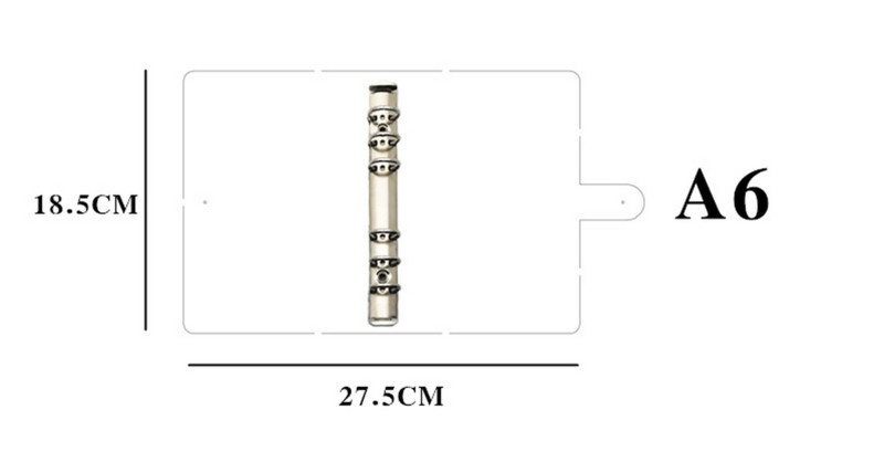A6 A5 Binder Biudžetinis PVC Shell Gypsophila blizgučiai Užrašų knygelės viršelis Dienotvarkė Planner Bullet School Kanceliarinės prekės 1vnt