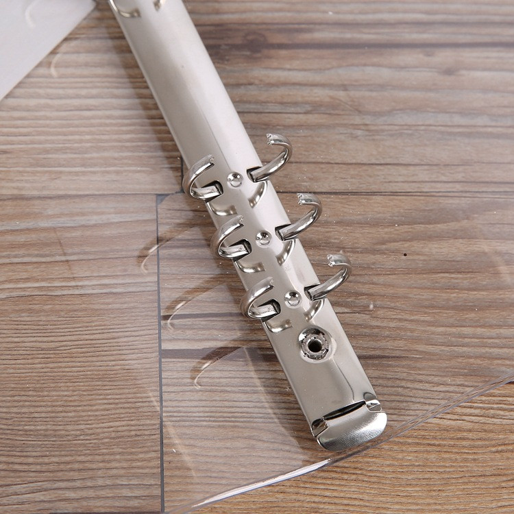 A7 A6 A5 Διαφανές μαλακό PVC με 6 δακτυλίους συνδετικό κάλυμμα Κουμπί κουμπώματος για κλείσιμο θήκης για 6 τρύπες γεμιστικό χαρτί Loose Leaf Binder