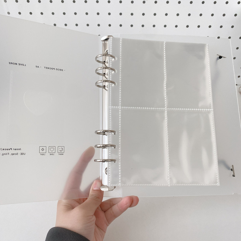 Nuotraukų albumas Binder A5 segtuvų rankovės kortelė Fotokortelių apsauga Organizatorius Traukinio bilietų kortelės knyga Papuošalų kortelių kolekcijos albumas
