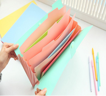 10 χρωματιστά χαλιά αδιάβροχα πλαστικά ντοσιέ γραφείου Multi Pocket Organizer Α4 Επέκταση αρχείου Βιβλίο φακέλου εγγράφων