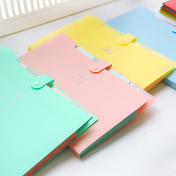 10 цветни Carpetas Водоустойчиви офис пластмасови папки Органайзер с множество джобове A4 Разширение на файлове Подвързване на папки за документи