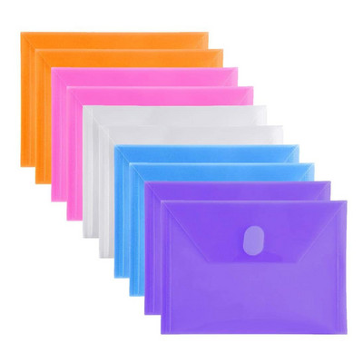 10 ΤΕΜ/Σετ 14x19 CM Clear Plastic Μικροί φάκελοι με Hook & Loop Ploy φάκελος για παραλαβή/επιταγή/ κάρτες/ Φωτογραφίες/ μήτρες & σφραγίδα
