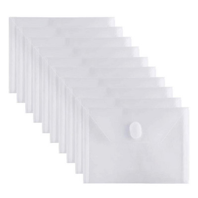 10 ΤΕΜ/Σετ 14x19 CM Clear Plastic Μικροί φάκελοι με Hook & Loop Ploy φάκελος για παραλαβή/επιταγή/ κάρτες/ Φωτογραφίες/ μήτρες & σφραγίδα