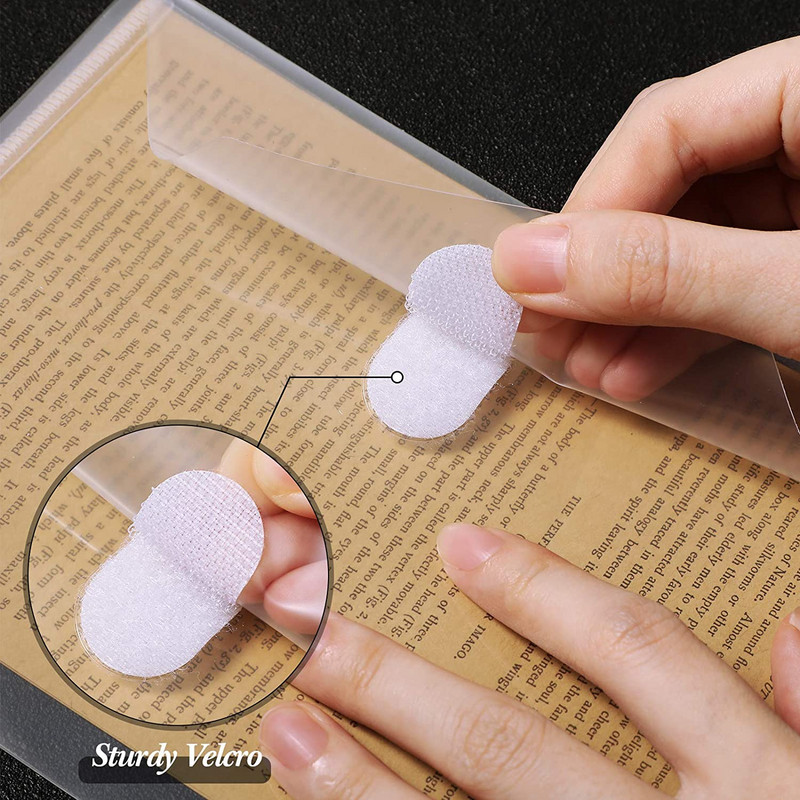 10 vnt / rinkinys 14x19 CM skaidraus plastiko maži vokai su kabliuku ir kilpiniu voku kvitui / čekiui / kortelėms / nuotraukoms / štampams ir antspaudui