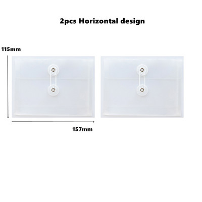 2τμχ Διάφανος φάκελος αρχείου Α6 11*15cm Mini Size Storage Bag Case for Memo Notes Documents Waterproof Office School A6913
