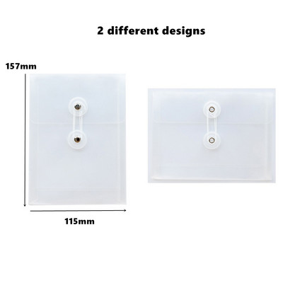 2τμχ Διάφανος φάκελος αρχείου Α6 11*15cm Mini Size Storage Bag Case for Memo Notes Documents Waterproof Office School A6913