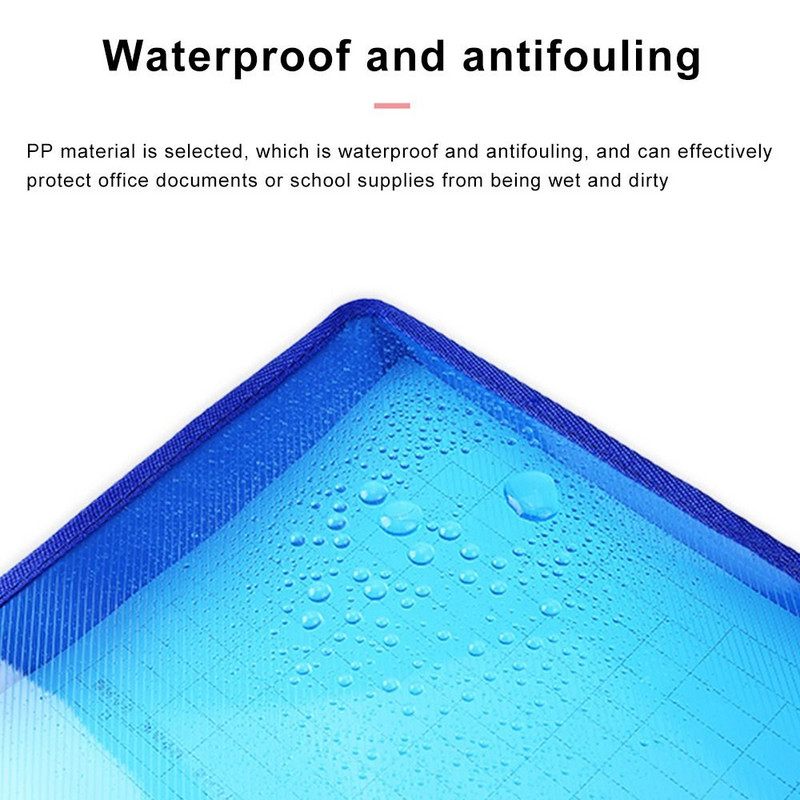 A4 läbipaistev failikaust Organikott Multifunktsionaalne veekindel dokumendikott Suure mahutavusega koolikontori andmesalvestuse korraldaja