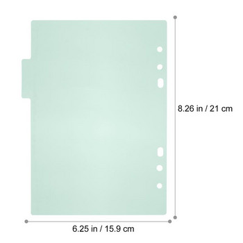 10 τμχ Ετικέτες A5 Binder Dividers με δυνατότητα εισαγωγής Πολύχρωμη πλαστική καρτέλα για γραφείο