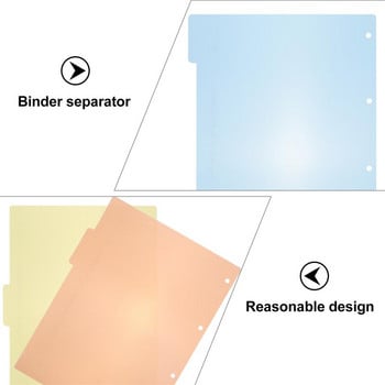 10 бр. A5 Етикети за подвързване Етикети Многоцветен пластмасов раздел за офис