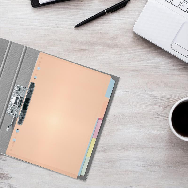 10 komada A5 razdjelnika za vezivo, naljepnica, višebojnih plastičnih kartica koje se mogu umetnuti za ured