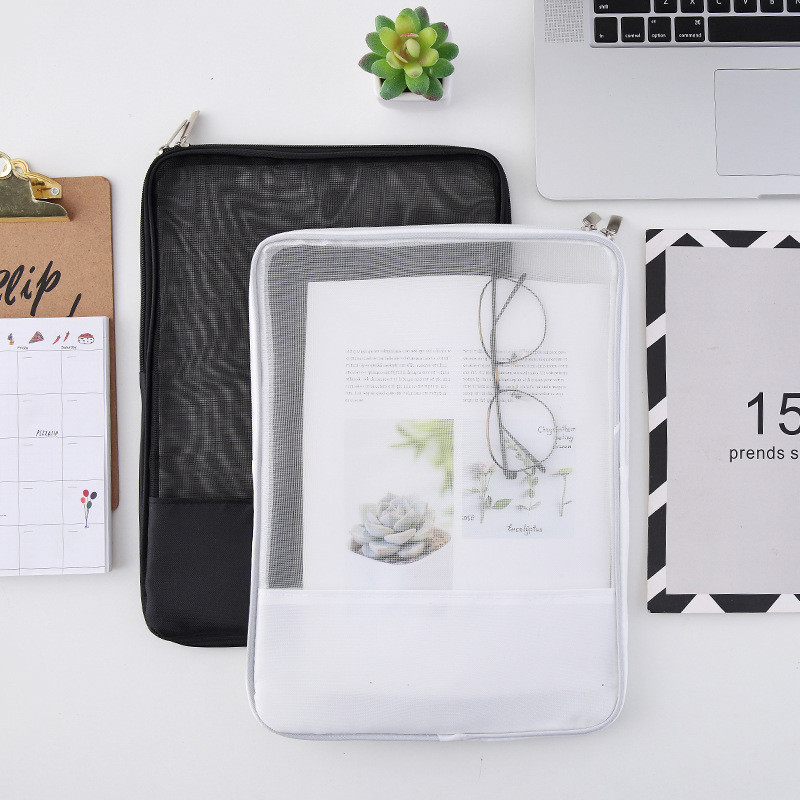 Prozirna torba za vizualne datoteke Prijenosna rešetka Pohrana poslovnih dokumenata Zatvarač Džepni uredski organizator Potrepštine Alati Pribor