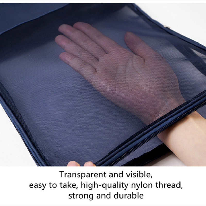 Prozirna torba za vizualne datoteke Prijenosna rešetka Pohrana poslovnih dokumenata Zatvarač Džepni uredski organizator Potrepštine Alati Pribor