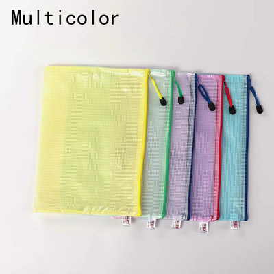 Α4 τσάντα αρχείου Διαφανές πλέγμα Διπλή σφράγιση Ασφαλής φάκελος Εγγράφων Organizer τσάντα Αποθήκευση Σχολική τσάντα γραφείου Θήκη χαρτιού για τσάντα αρχείων