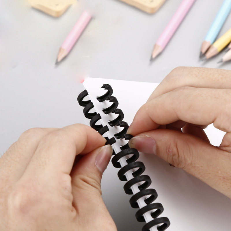 Bandă de legare cu cataramă cu inel de legare de 12 mm mașină perforată A4 / 30 găuri B5 / 26 găuri pentru documente, lanț de hârtie în foițe libere din plastic