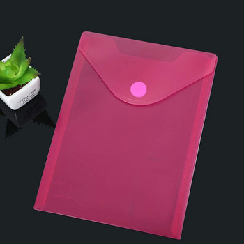 5 τμχ/Σετ Α5 Clear Document Folders Πολυ φάκελοι με κλείσιμο Velcro Πλαστικές αποδείξεις τιμολογίων Τσάντες Organizer Θήκη Επάνω άνοιγμα