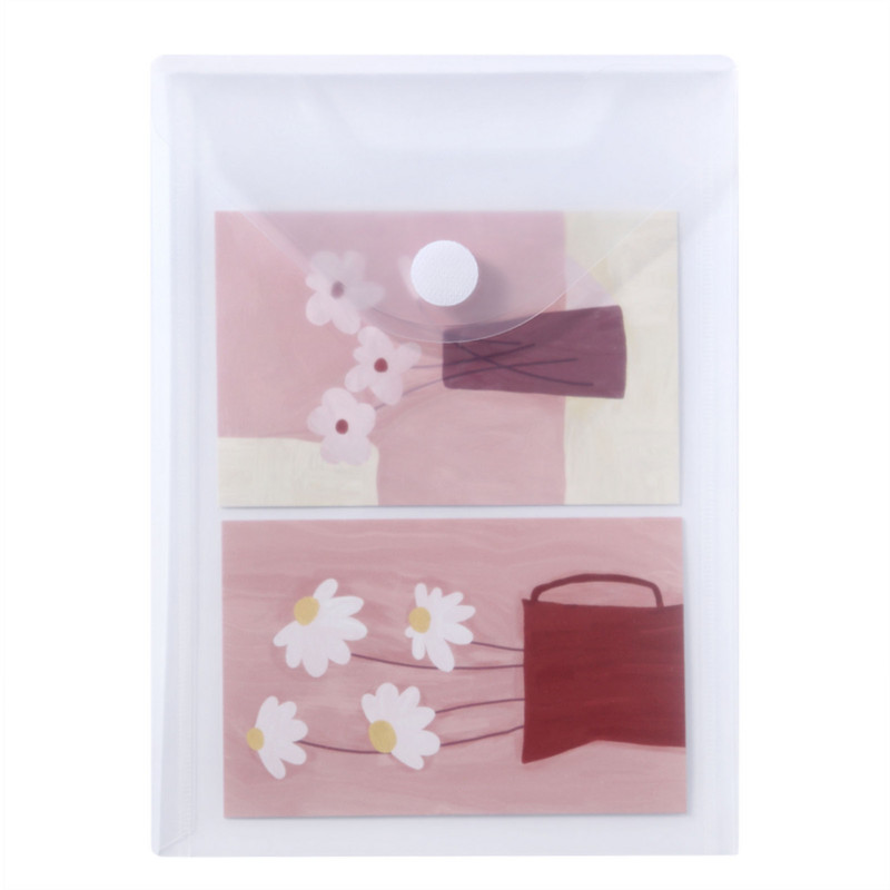 5tk/komplekt A5 läbipaistvad dokumendikaustad polüümbrikud takjakinnitusega plastikust arve kviitungid kott korraldaja kotid pealt avatav