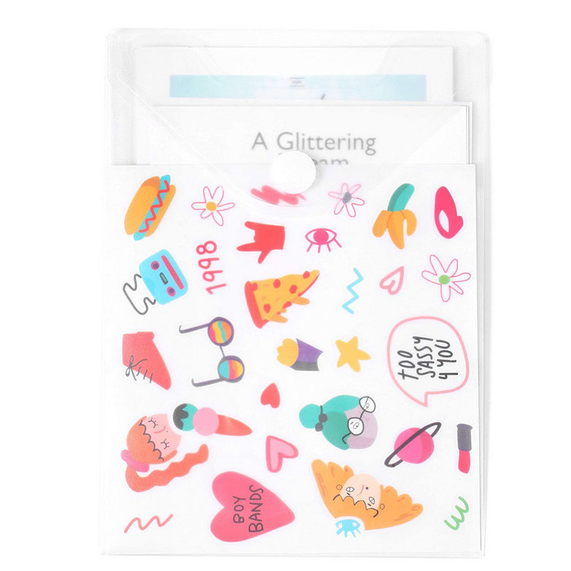 5tk/komplekt A5 läbipaistvad dokumendikaustad polüümbrikud takjakinnitusega plastikust arve kviitungid kott korraldaja kotid pealt avatav