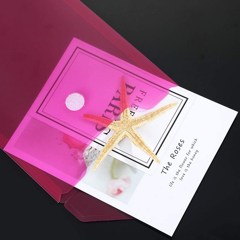 5tk/komplekt A5 läbipaistvad dokumendikaustad polüümbrikud takjakinnitusega plastikust arve kviitungid kott korraldaja kotid pealt avatav