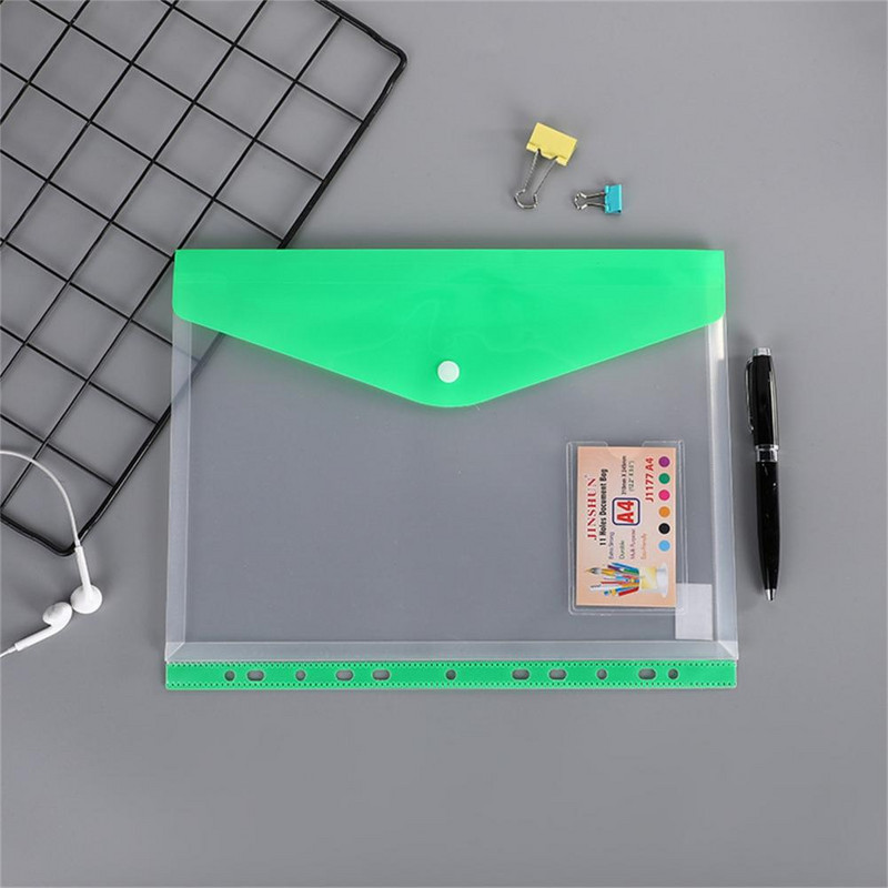 6 kom. Vrećica za datoteke s 11 rupa PP plastična prozirna mapa za uvezivanje velikog kapaciteta Prijenosni gumb za pričvršćivanje A4 džepni školski pribor za datoteke