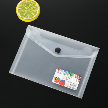 3 τεμ/Σετ Α7 Δημιουργική απλή διαφανής τσάντα με παγωμένη πόρπη Πλαστική τσάντα δεδομένων Τσάντα λογαριασμών Φοιτητική τσάντα αποθήκευσης προμηθειών γραφείου