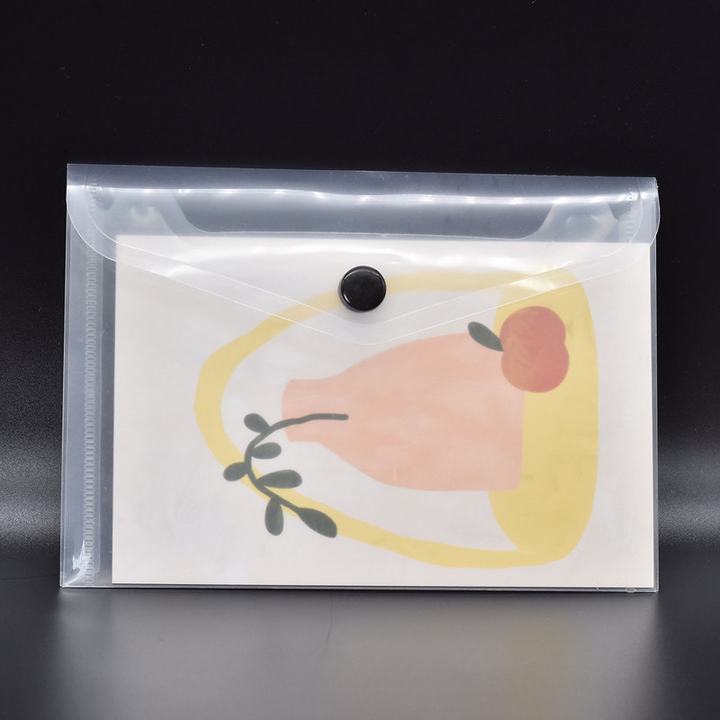 3kom/komplet A7 Kreativna jednostavna prozirna matirana kopča Vreća za datoteke Plastična vrećica za podatke Vrećica za račune Torba za pohranu studentskog uredskog materijala