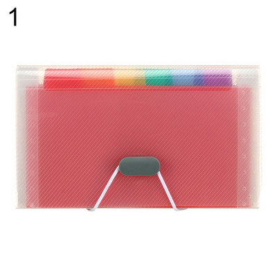 A6 PP File Bags Storage Folder Multifunction 13 Grids Expanding File Folders Organizer ταξιδιωτικών εγγράφων με αυτοκόλλητα 2022 ΝΕΟ