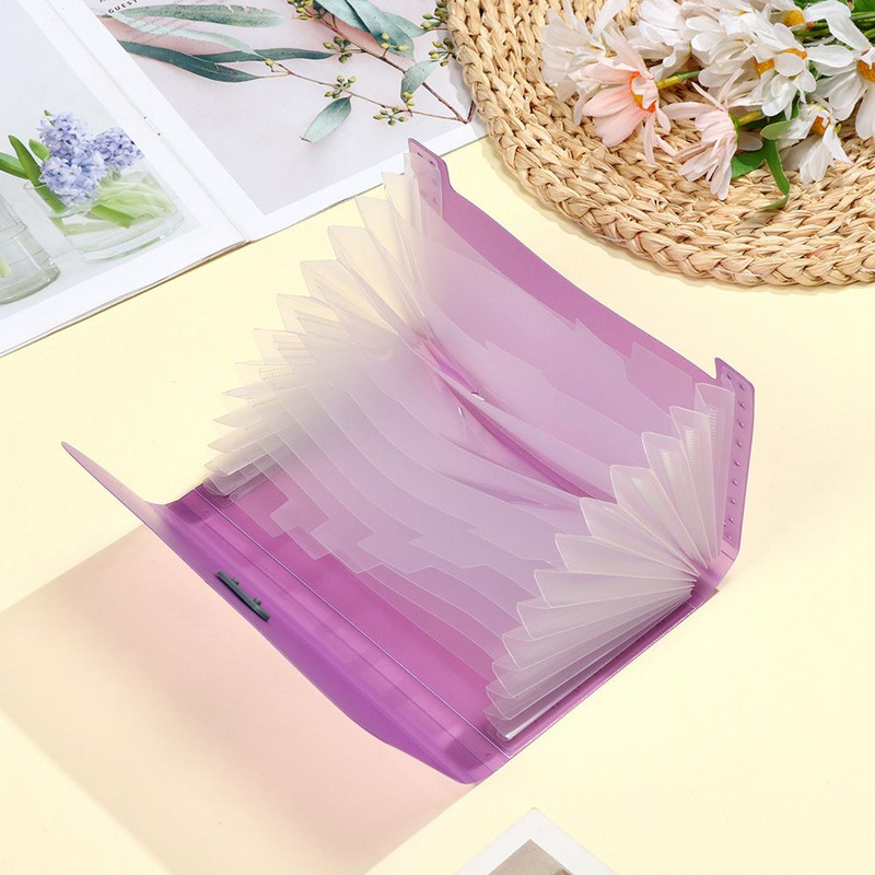 A6 PP File Bags Storage Folder Multifunction 13 Grids Expanding File Folders Organizer ταξιδιωτικών εγγράφων με αυτοκόλλητα 2022 ΝΕΟ