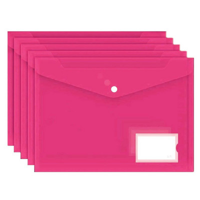 5db/szett A5-ös poliboríték mappa pattintható gombbal átlátszó vízálló műanyag dokumentumvédő rendszerező iskolai otthoni irodába