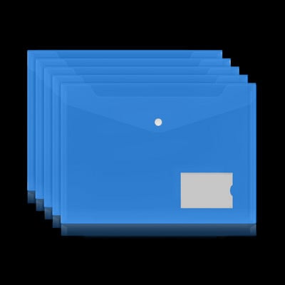 5db/szett A5-ös poliboríték mappa pattintható gombbal átlátszó vízálló műanyag dokumentumvédő rendszerező iskolai otthoni irodába