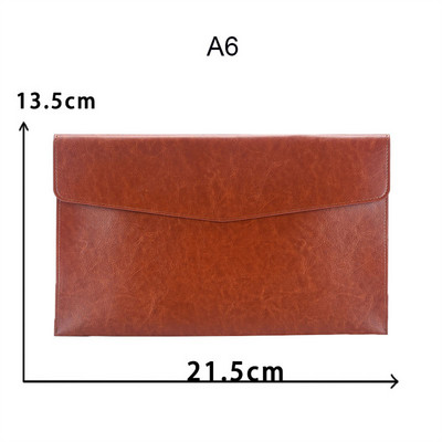 Φάκελος δερμάτινου αρχείου A4 A6 Snap Close Document Organizer Δεδομένα Συμβόλαιο Λογαριασμού Τσάντα αρχείου Τσάντα αποθήκευσης εγγράφων Αναλώσιμα γραφείου